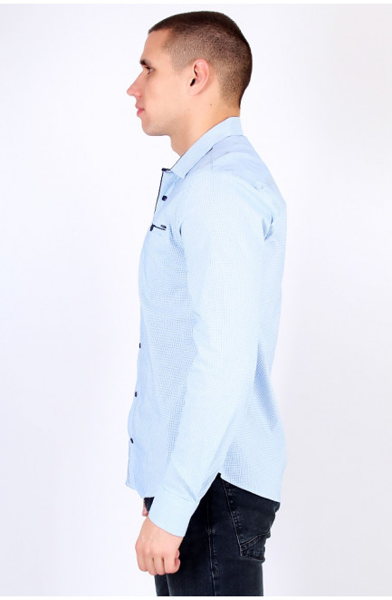 Рубашка мужская голубая размер S 123481L