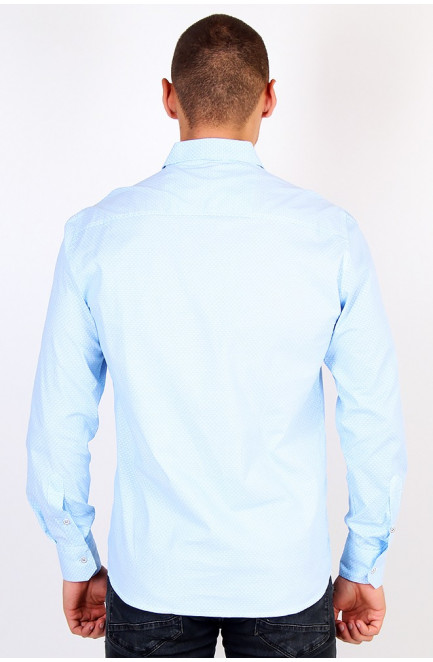 Рубашка мужская голубая 123436L