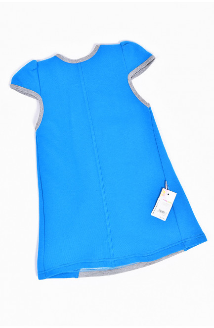 Сарафан на флісі дитячий дівчинка блакитний з сірим 127636L