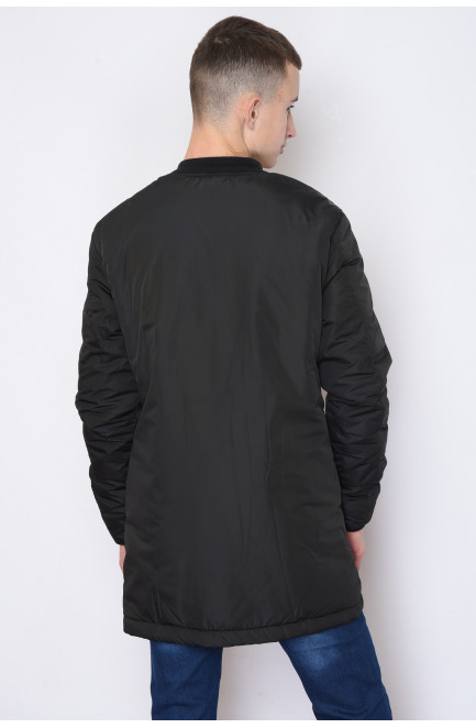 Куртка мужская удлиненная черная 127632L