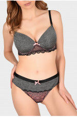 Комплект женский серый размер 80D 128586L