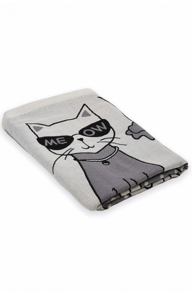 Полотенце банное серое 138х71 см 128677L