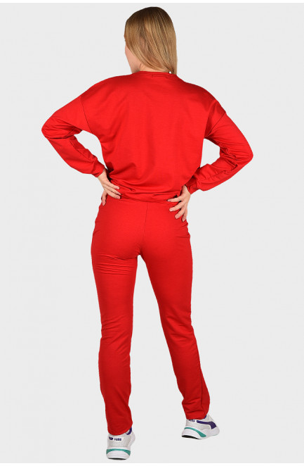 Спортивный костюм женский красный 129929L