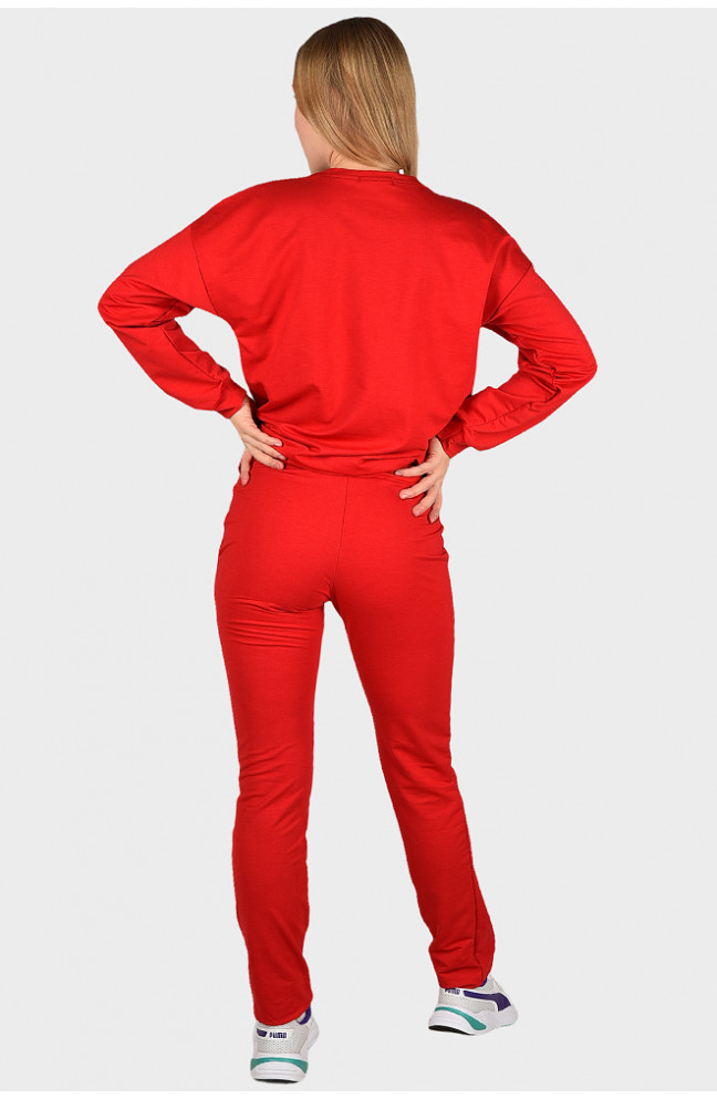 Спортивный костюм женский красный 129929L