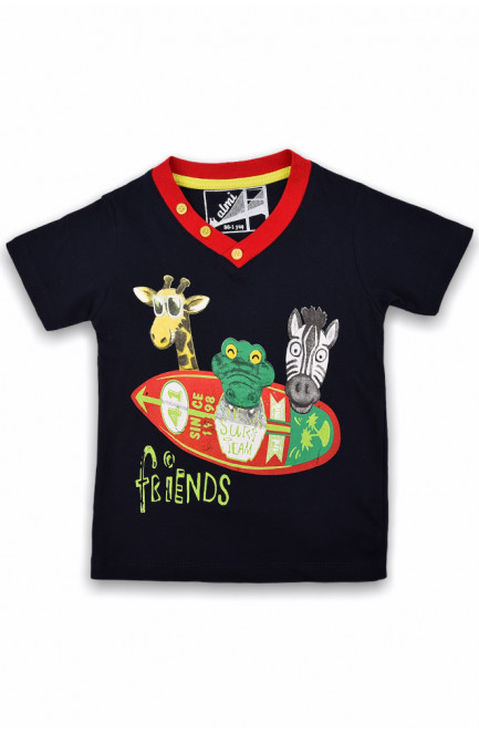 Футболка детская мальчик черная размер 86 130054L