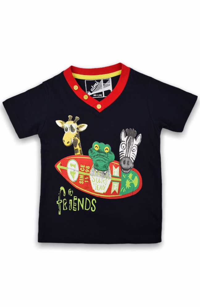 Футболка детская мальчик черная размер 86 130054L