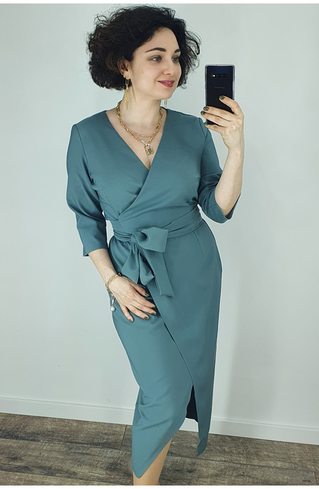 Платье женское бирюзовое 130405L