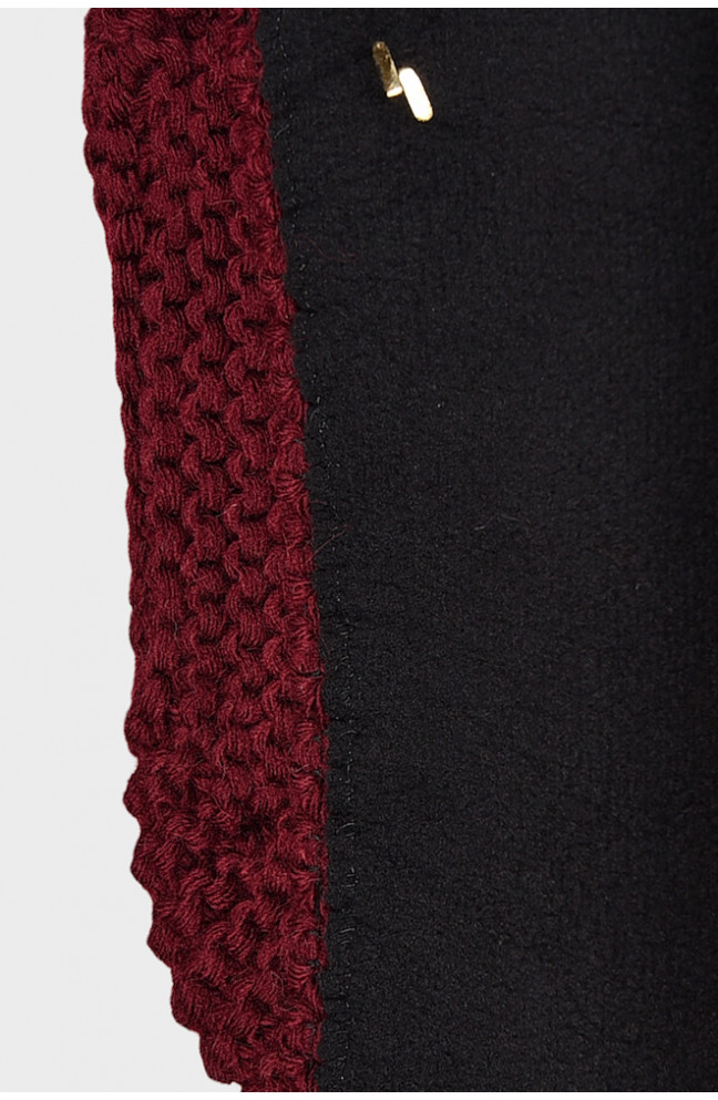 Шапка женская на флисе бордовая 130766L