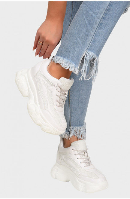 Кроссовки женские белые 131595L