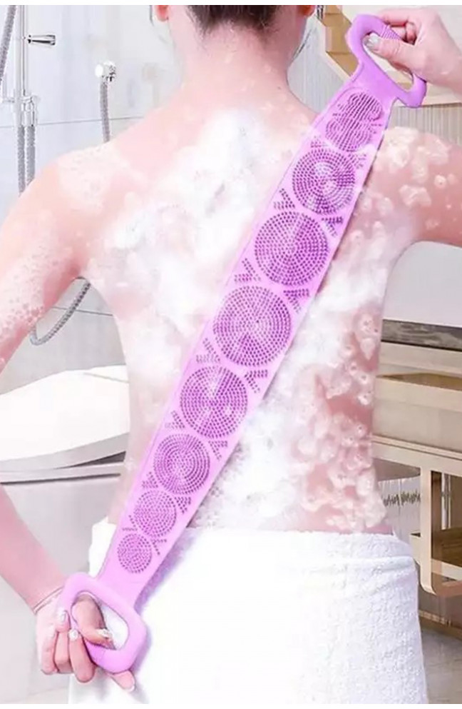 Двусторонняя силиконовая мочалка-массажер для тела Silica Gel Bath Brush 133962L