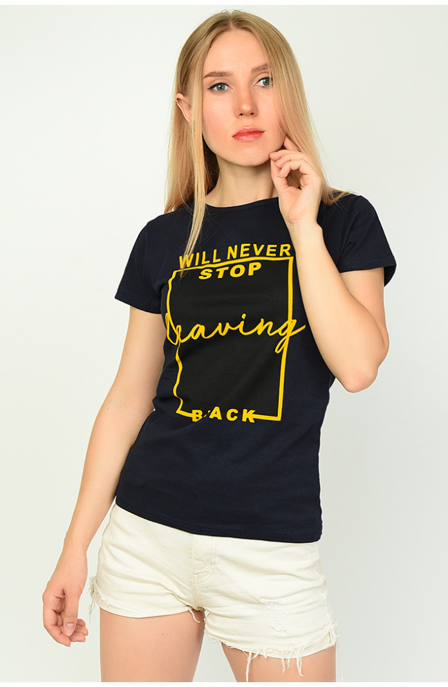 Футболка женская черная размер S 134211L