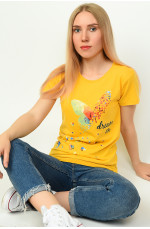 Футболка женская желтая 134302L