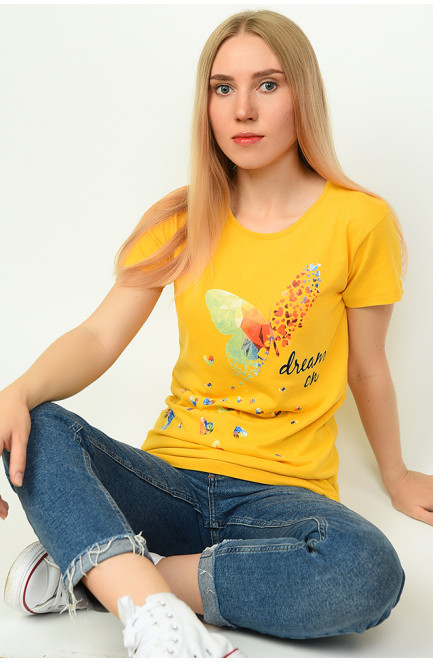 Футболка женская желтая 134302L