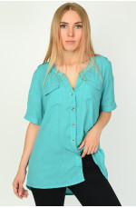 Блуза женская бирюзовая 134516L