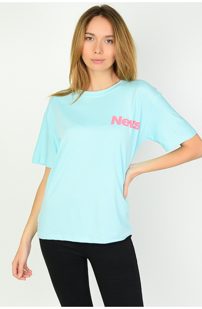 Футболка женская голубая размер М 134958L