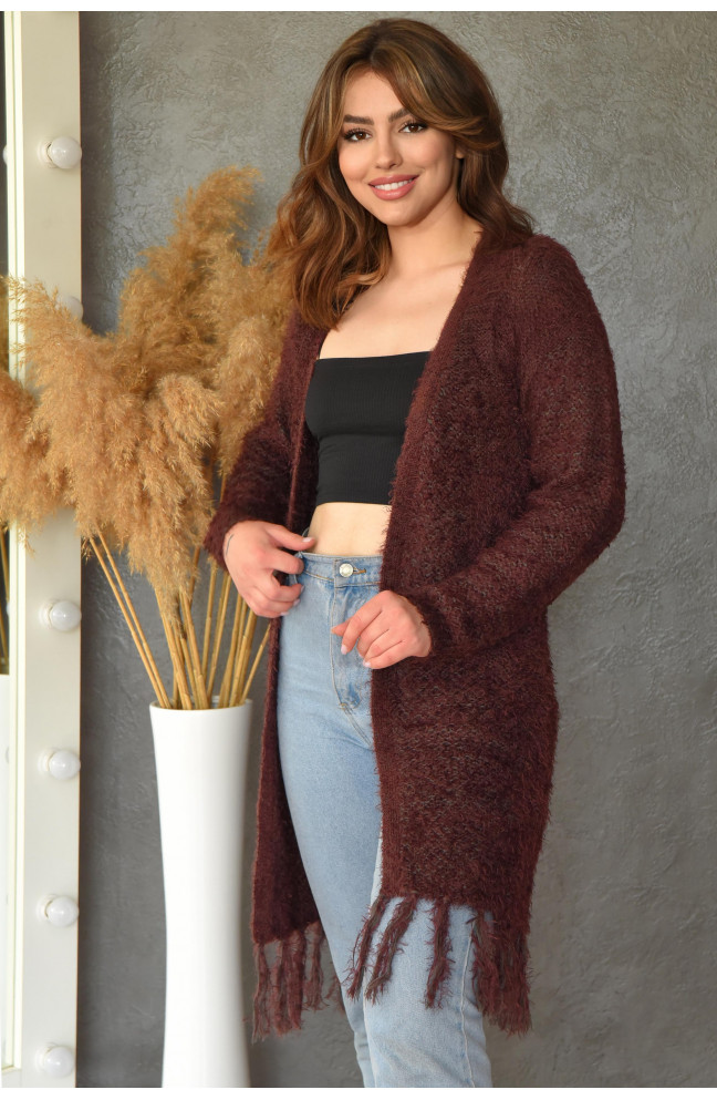 Женский кардиган коричневый 138948L