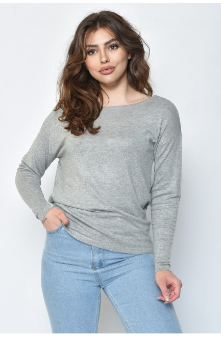 Жіночий светр вільний сірий 138986L