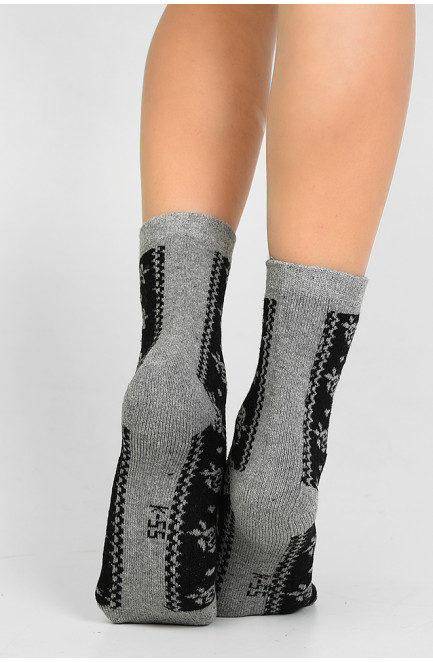 Шкарпетки жіночі теплі сірі розмір 36-42 139406L