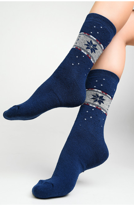 Шкарпетки жіночі теплі сині розмір 36-41 139463L