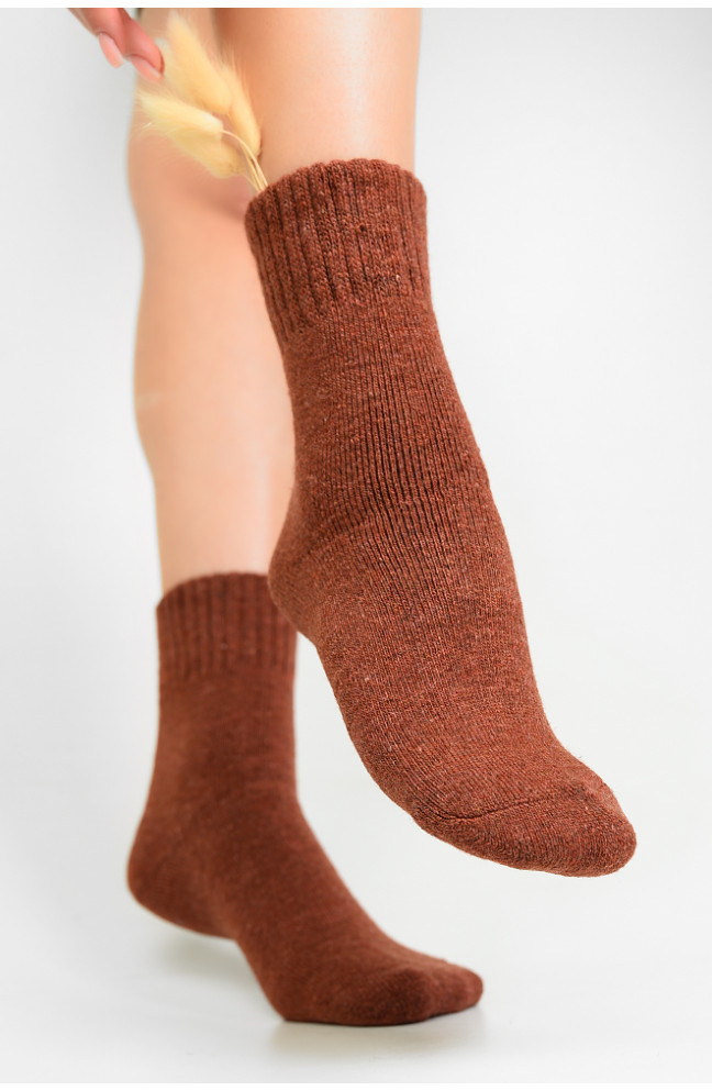 Носки женские теплые коричневые размер 36-40 139492L