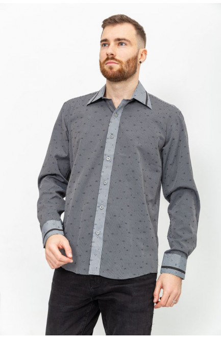 Рубашка мужская черно-серая 140096L
