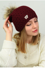 Шапка женская бордо 140665L