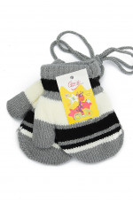 Варежки детские мальчик серые размер 1-2 года 140948L