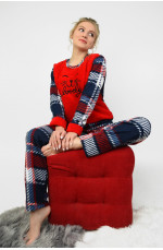 Пижама женская красная 141218L