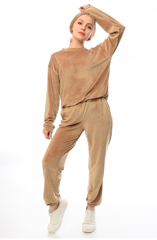 Костюм велюровый бежевый 142477L