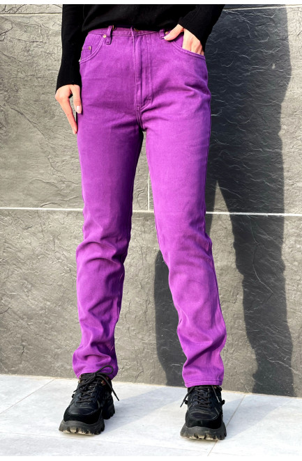 Джинсы женские фиолетовые 143506L