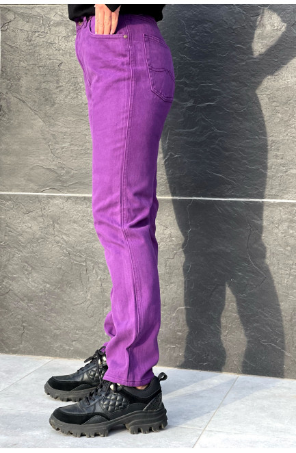Джинсы женские фиолетовые 143506L