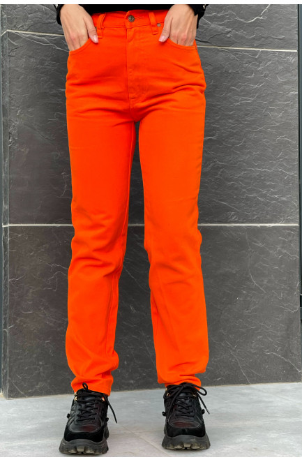 Джинсы женские оранжевые 143512L