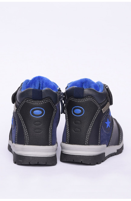 Ботинки детские мальчик зима темно-синие 143658L