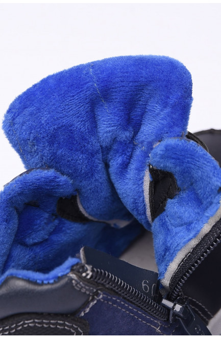 Ботинки детские мальчик зима темно-синие 143658L