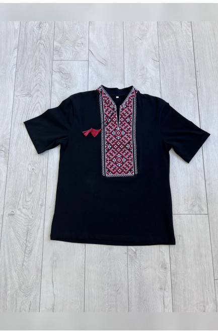 Футболка мужская вышиванка черная 143768L