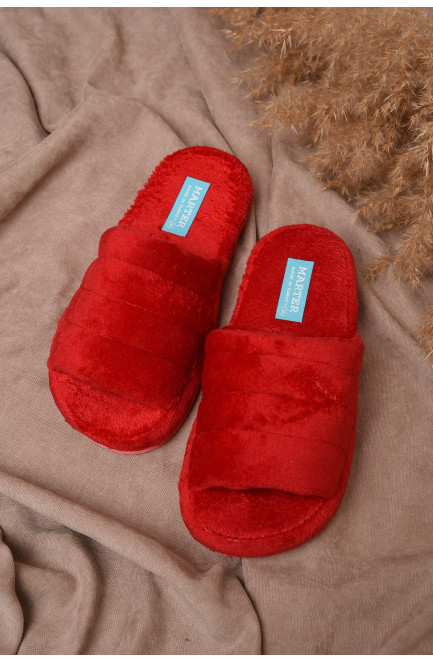 Тапочки домашние женские красные 144129L