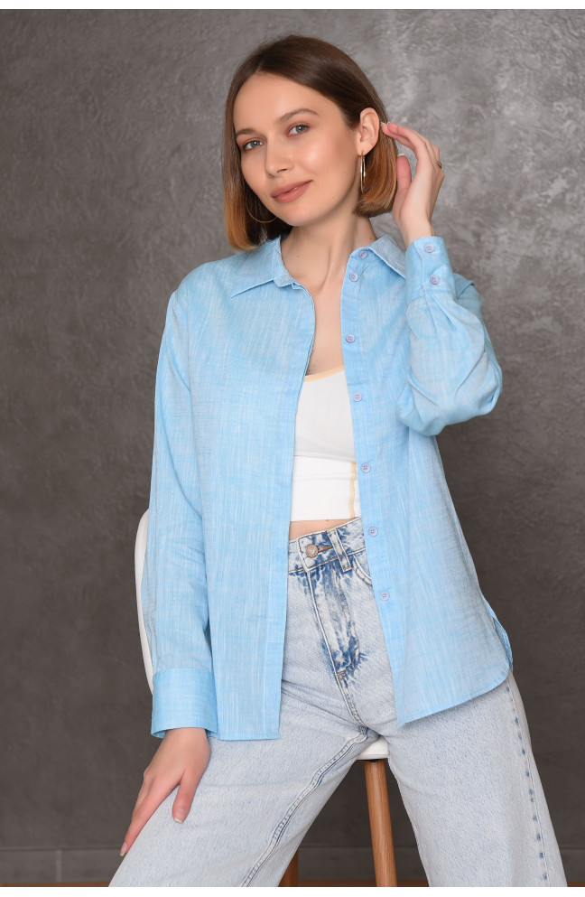 Рубашка женская голубая размер L 144691L