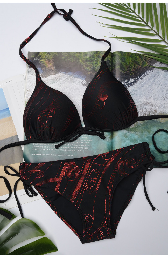 Купальник женский черно-красный размер36 144703L