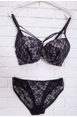 Комплект женский черный чашка D 144820L