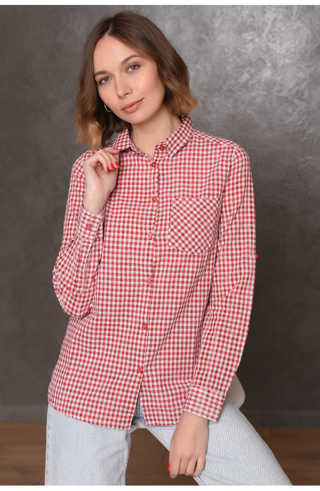 Рубашка женская красная 145888L