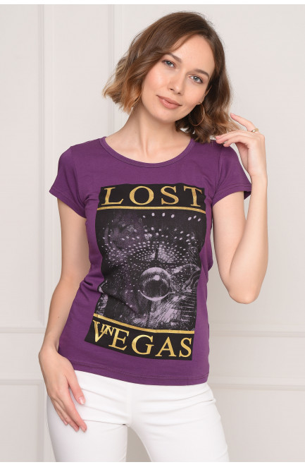 Футболка женская фиолетовая 146031L