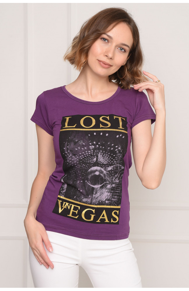 Футболка женская фиолетовая 146031L