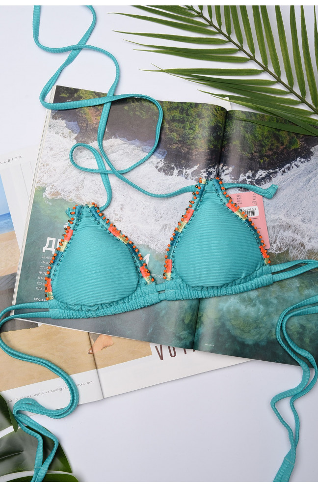 Купальник женский верх бирюзовый размер XS 146396L