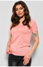 Свитер женский с коротким рукавом  розового цвета размер 44 147378L