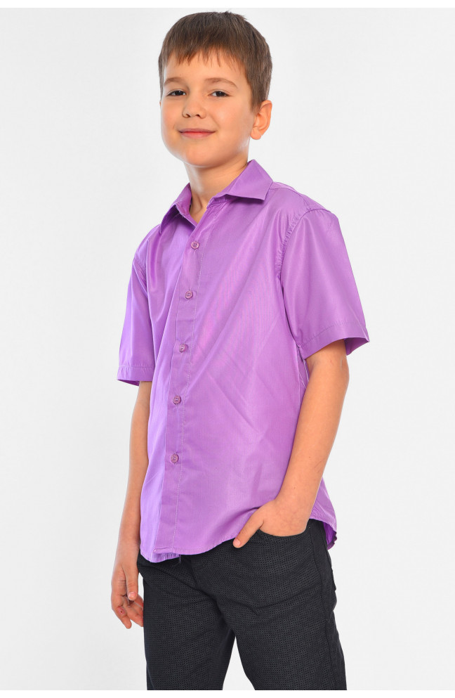 Рубашка детская мальчик фиолетовая 148484L