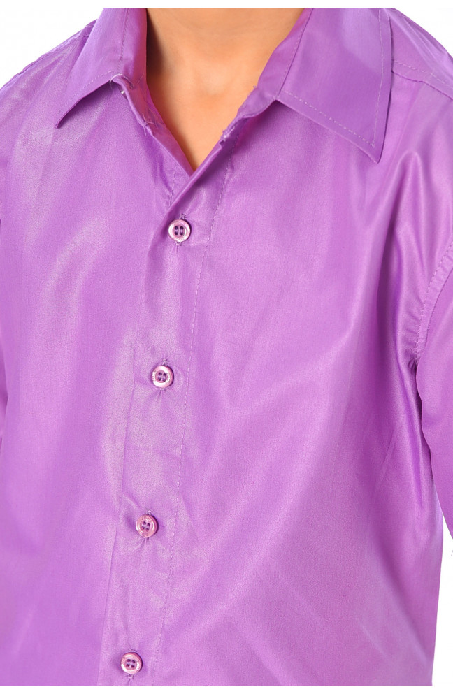 Рубашка детская мальчик фиолетовая 148484L