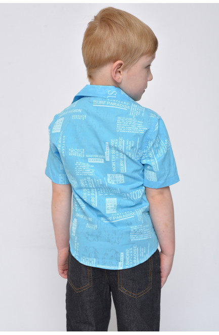 Рубашка детская мальчик голубая 148520L