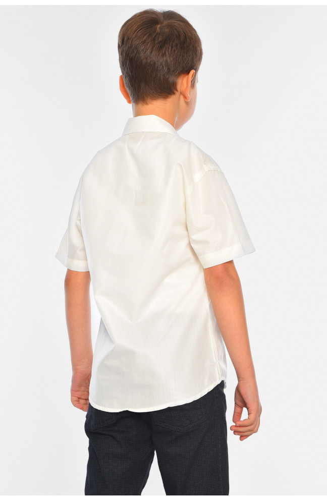 Рубашка детская мальчик молочная 148647L