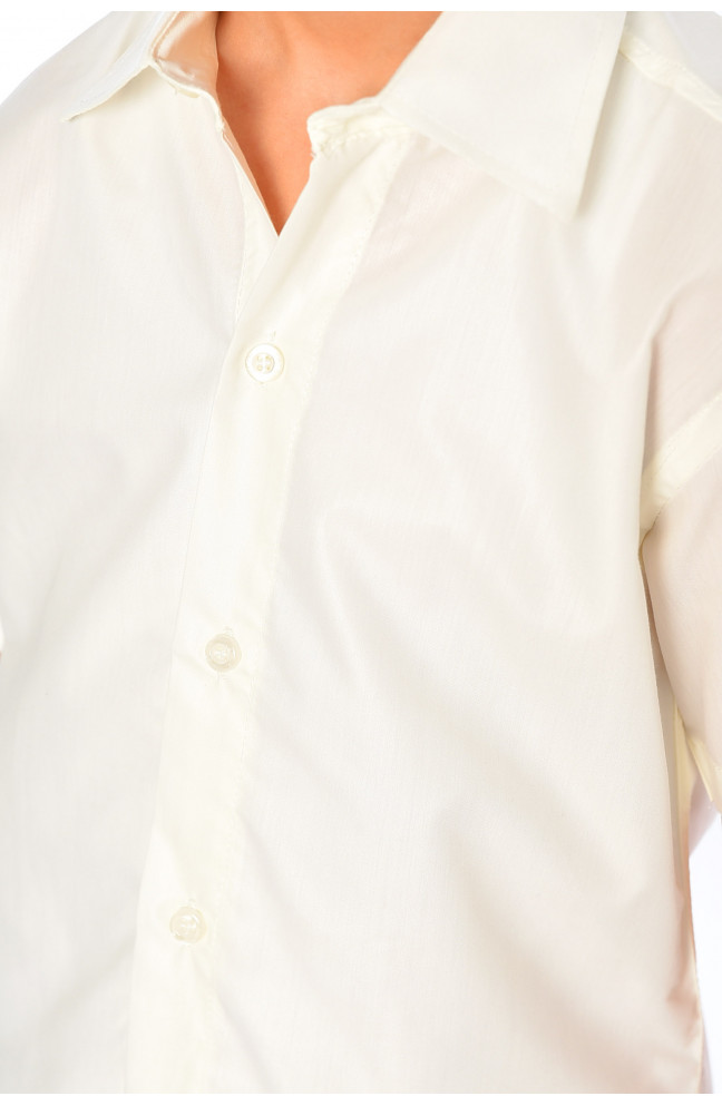 Рубашка детская мальчик молочная 148647L