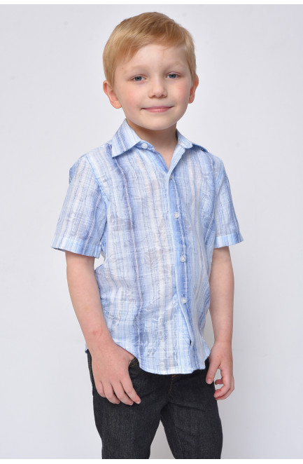 Рубашка детская мальчик голубая 148972L